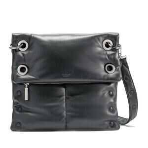 Hammitt Montana Quilted Black Leather Puffy Bag Large - Adjustable Strap